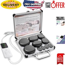 Portable 10-Pcs Basalt Hot Stones Massage Set for Spa-Style Relaxation at Home