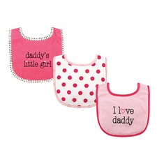 3 PCS Unisex Baby Cotton Drooler Bib Fiber Filling Girl Daddy One Size