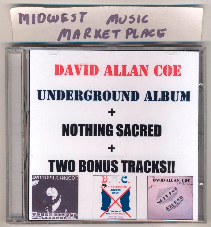 David Allan Coe- 22 X-Rated Hits CD - Underground Album+Nothing Sacred + 2 Bonus - Image 1 of 3