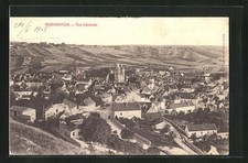 Old postcard Vermenton, general view 1908