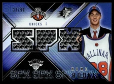 2008-09 Upper Deck SPX Threads Triple Jersey Dinilo Gallinari Rookie New York