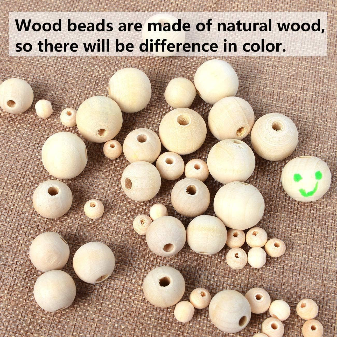 1000pcs 6MM Wood Beads Natural Unfinished Round Wooden Loose Beads Wood Spacer B