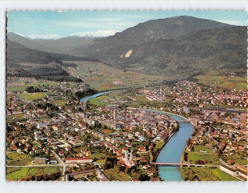 AK Luftaufnahme Villach Österreich