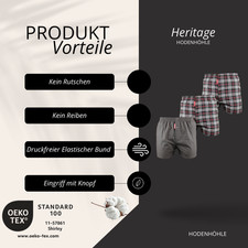 Webboxershorts Herren 3er Set locker geschnitten Baumwolle – HODENHÖHLE Heritage