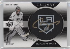 2013-14 Trilogy Signature Pucks 2019-20 Upper Deck Update Martin Jones Auto 0q3