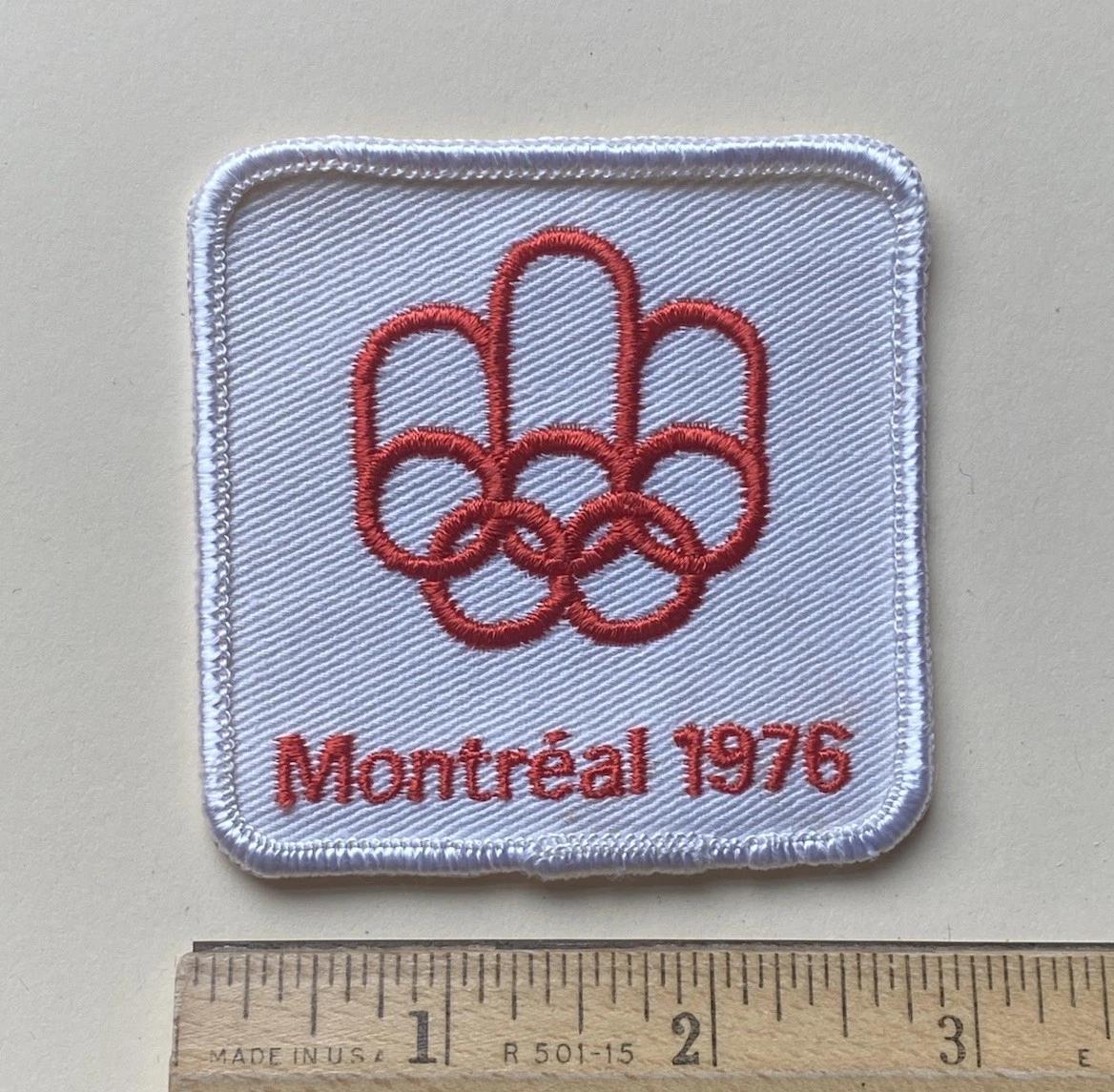 Écusson Olympique Montréal 1976 Avec Emballage Cousu