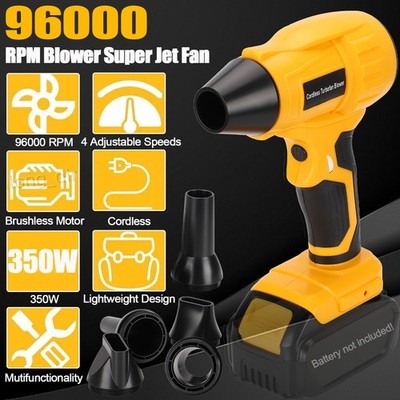 350W Handheld Cordless Turbofan Blower Jet Blower for Dewalt 20V Battery 5nozzle