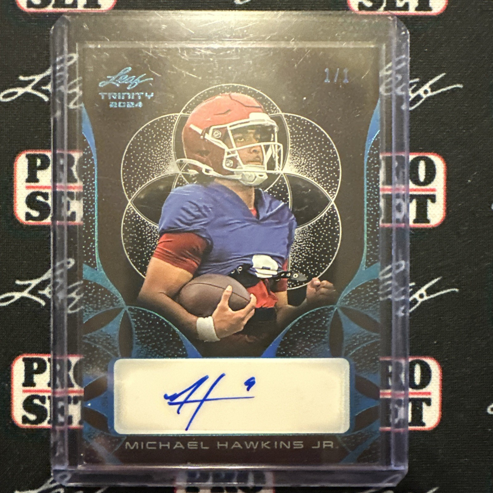 2024 Leaf Trinity Michael Hawkins Jr Platinum Black 1/1 RC Auto OKLAHOMA SOONERS