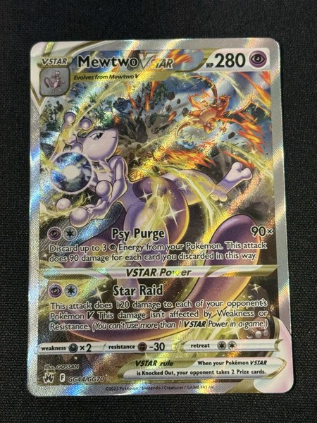 2023 Pokemon Sword & Shield Crown Zenith Mewtwo VStar GG44/GG70 NM PKL
