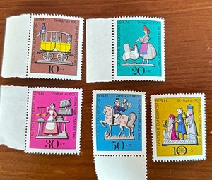 Germany Berlin SC # 9NB65-68  Tin Toys  + 9NB69 Christmas. MNH