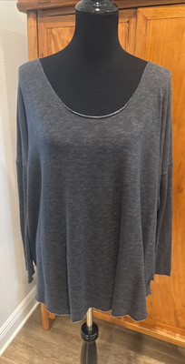 Silence+Noise Urban Outfitters Dark Gray Top Tunic High Low MEDIUM