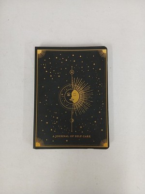 Schwarz Gold Sonne Mond Celestial Prompt Journal of Self Care NEU