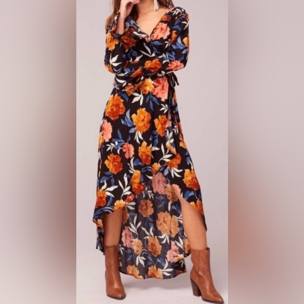 band of gypsies maxi dress Band Of Gypsies Maxi Dress Womens Medium NEW Black Bustier Floral
