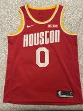 Nike Red/Yellow Classic Houston Rockets Russell Westbrook Jersey Size L