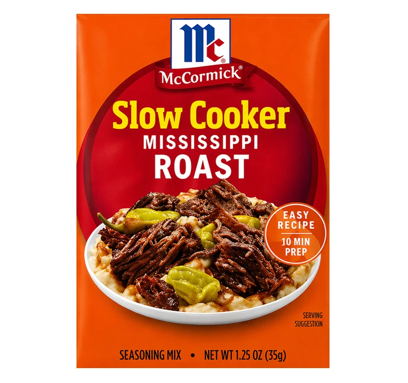 McCormick Mississippi Roast Seasoning Mix Pack of 2 1.25 oz Packets