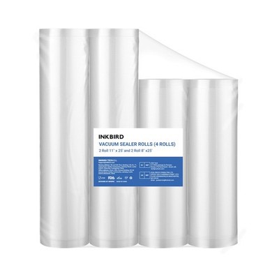 Inkbird 4 Rolls Vacuum Sealer Bags 11 X 25 2 Rolls 8 X 25 2 Rolls Vacuum Sealer