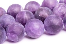 15 MM Genuine Natural Matte Amethyst Grade A Round Gemstone Loose Beads