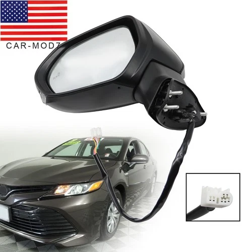 Driver Side Mirror for 2018-2022 Toyota Camry W/ Heated Blind Spot Signal Left