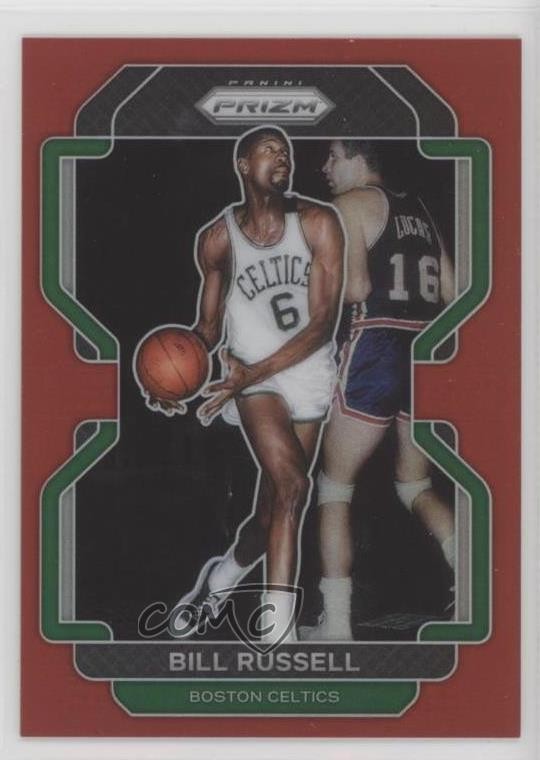 2021-22 Panini Prizm Red Prizm 284/299 Bill Russell #254 HOF 1j5e