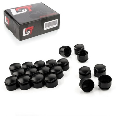 20x Abdeckkappen Radschrauben 17 mm Diebstahlhemmend Schwarz für SEAT Arona KJ7
