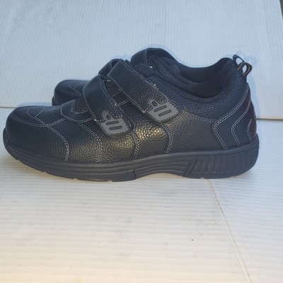 OrthoFeet Alamo 653 Men's Size 9.5 2E 2-Strap Athletic Shoe Black X-Wide NWOB