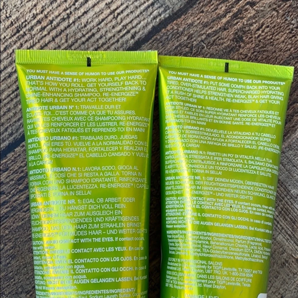 TIGI Cabezal de Cama Antídotos Urbanos Re-Energize Set NUEVO Foto 4 de 4