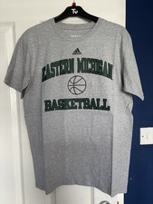 Herren Adidas NCAA Basketball T-Shirt - Eastern Michigan Eagles - Medium