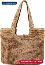 Freie Liebe Straw Beach Bag for Women Summer Woven Tote Bag Shoulder Handbags