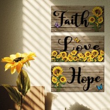 Adesivi Murali Girasole Autoapplicabili 3pz Set Adesivi PVC per Cucina e Soggior