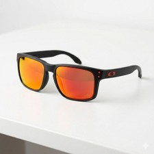 Oakley Holbrook Sunglasses Black Frame Prizm Ruby Polarized Lens OK14
