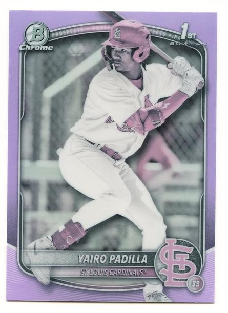 2025 Bowman Chrome Prospects #BCP-236 Yairo Padilla 1st Pearl Refractor