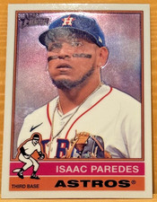 2025 Topps Heritage Chrome Baseball Isaac Paredes Houston Astros #8