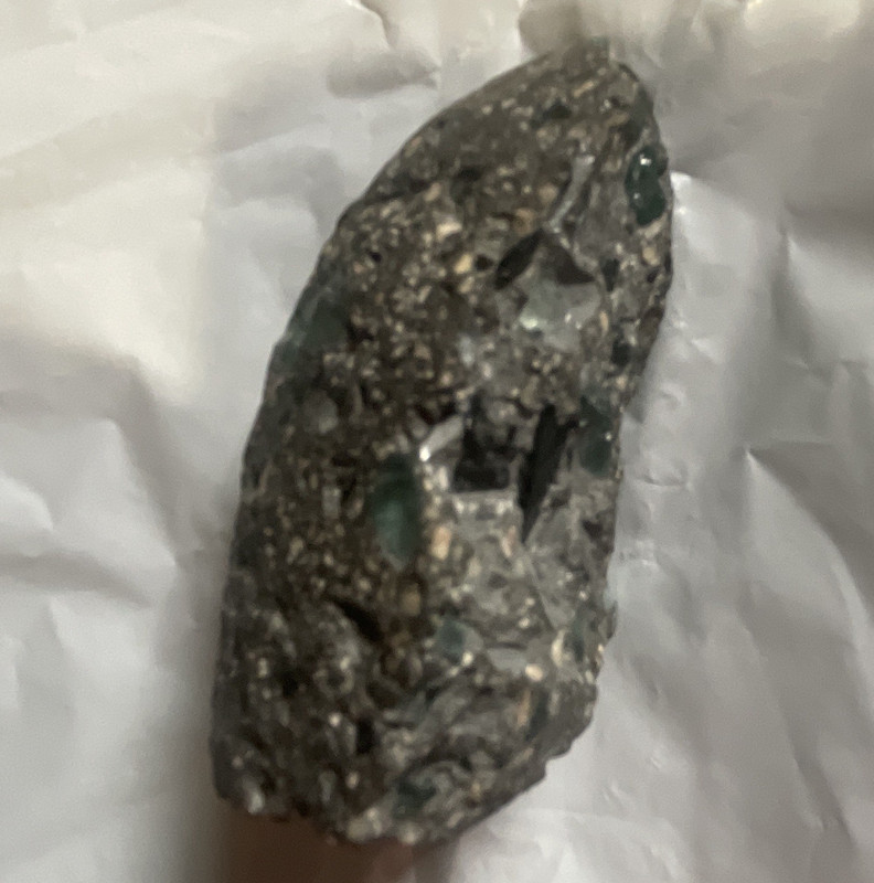 Kimberlite with multicolored gems
