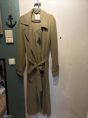 Mango Trenchcoat Jacke Khaki Grün Größe L Neu