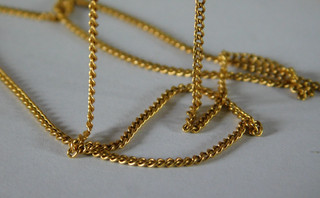 VINTAGE 9ct GOLD FINE CURB NECK CHAIN 9ct GOLD NECKLACE 46cm long