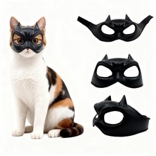 Cat Bat Mask,Cat Cosplay Hat,Made of Latex, Soft And Fit, Adjustable Size, Su...