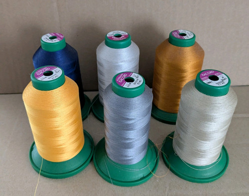 Lot Of 6 Isacord Embroidery Thread 3000-5000m Polyester - Picture 1 of 3