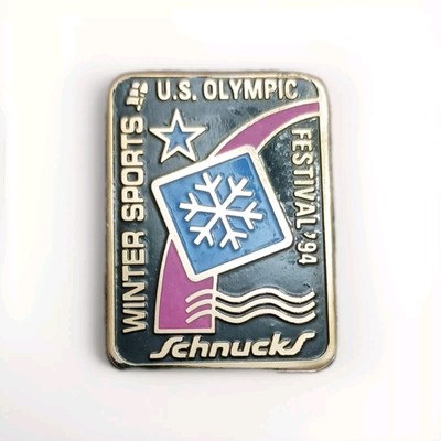 Schnucks US Olympic Festival '94 Winter Sports Enamel Lapel Hat Pin Pinback 