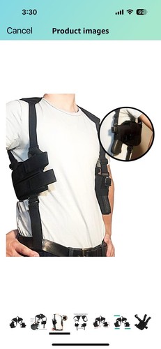 Adjustable Tactical Nylon Concealed Shoulder Holster Hunting Pistol Gun Holster - Picture 4 of 11