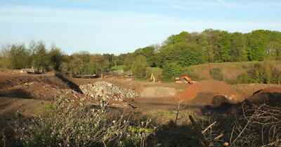 Photo 6x4 Durnford Quarry Failand The large-scale map says ''(dis)&qu c2016
