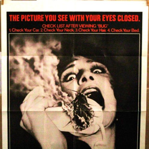 "BUG" ORIGINAL 1975 27X41 Horror Movie Poster *Bradford Dillman*Joanna Miles* - Picture 2 of 3