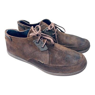 Diesel Men's Joyful Lace-Up Boot/loafer Brown Nubuck Leather Sz 11