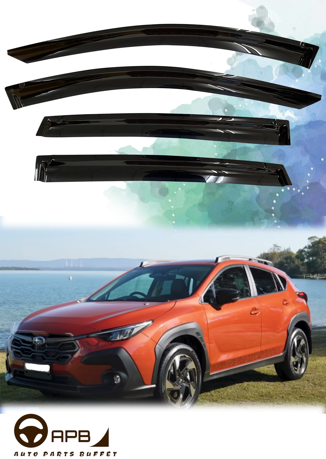 For Subaru Crosstrek 2024on Deflector Window Visors Guard Vent Weather
