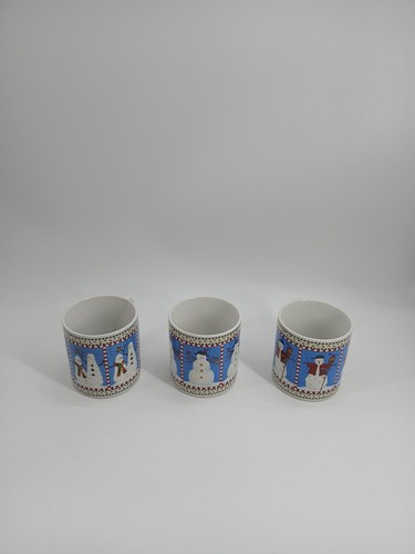 (Set Of 3) Debbie Mumm Sakura Snowman Mug Set Christmas Character *** - Picture 5 of 12