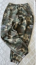 Adidas Originals Green Camo Print Track Pant Cargo Pocket ED7457 Womens SZ Small