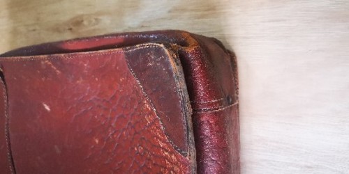 Retro Satchel Bag Vintage brown thick leather briefcase Large - Picture 3 of 13
