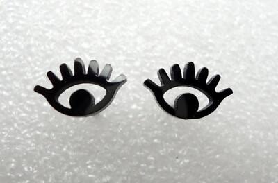 Ohrringe Gothic Punk Black Eye Edelstahl Herren Ohrstecker Ohrring Paar 