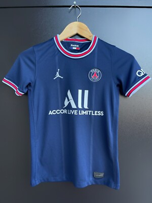 【新品】パリPSG 2021-22 ホームJordan／XL／デッドストック Nike Jordan Paris Jersey PSG 2021/22 Soccer Football Shirt Youth M