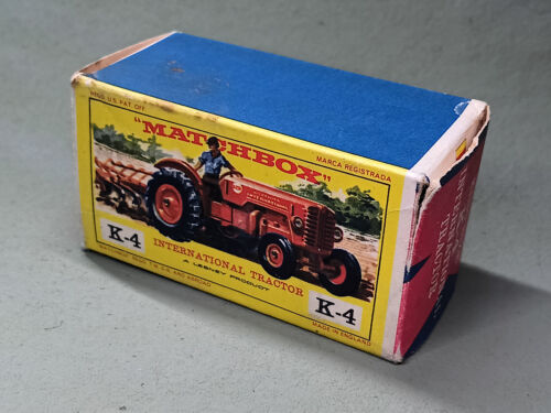 MATCHBOX KING SIZE NO. K4 INTERNATIONAL TRACTOR RED BODY RED WHEELS WITH BOX - Picture 8 of 9