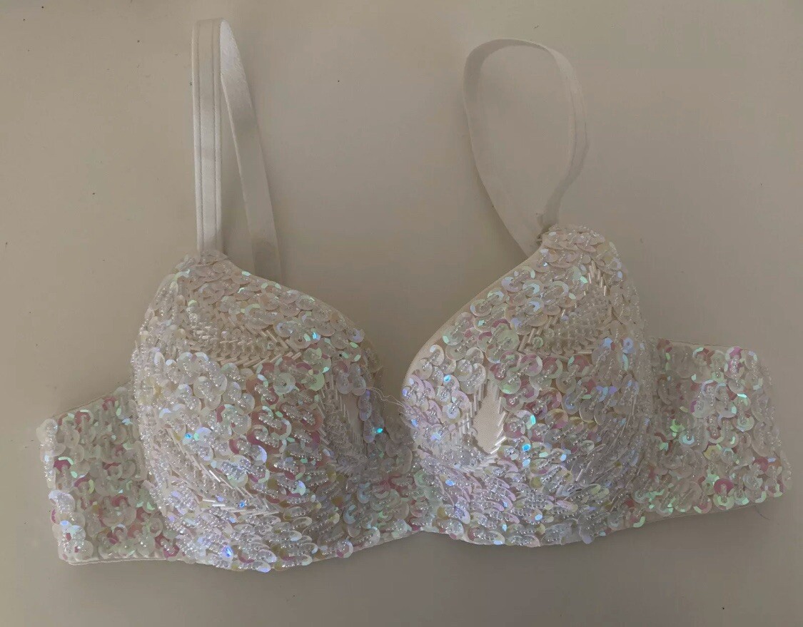 sparkly white bralette